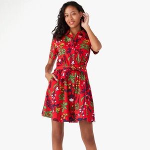 Kate spade botanical garden tie-waist dress